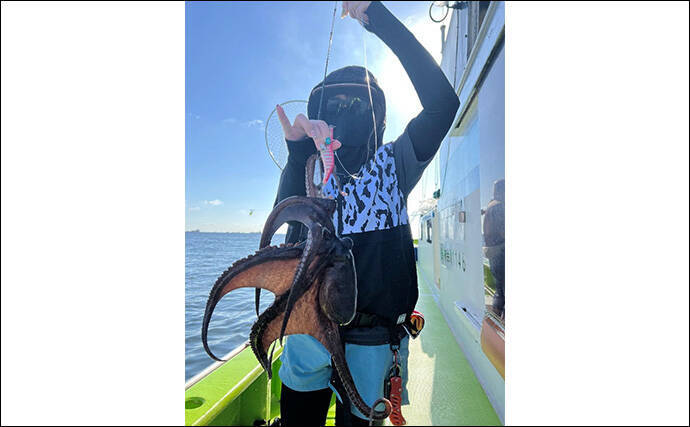 東京湾で船中マダコ100杯超え！【横内丸】金沢八景沖をエギタコ釣りで探る