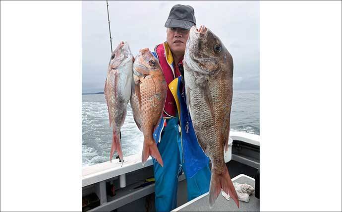 【沖釣り釣果速報】五目釣りで1kg級交じりにシマアジ全員安打！竿頭は7匹確保（愛知・静岡）