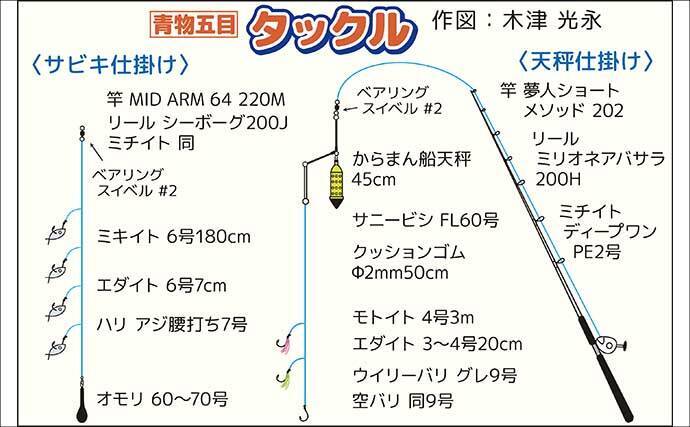 船の青物五目釣りの基本と攻略法　落とし込みサビキ＆天ビン仕掛けの実践テクを徹底解説