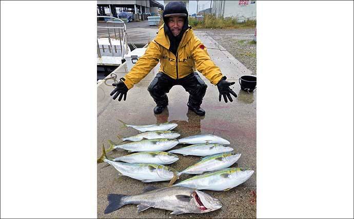 【沖のルアー釣果速報】親子で青物チャレンジ成功！ジギング船でハマチが入れ食い（愛知）