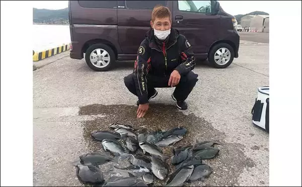 「沖磯フカセ釣りで38cm頭に尾長クロ（グレ・メジナ）が入れ食い爆釣【宮崎】」の画像