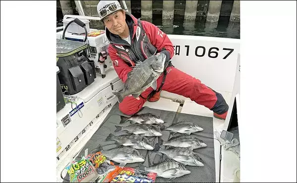 「ボートからウキダンゴ釣りで51cm頭に良型クロダイ9匹！【愛知】温排水ポイント狙い撃ち」の画像
