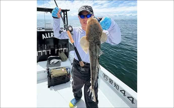 【沖のルアー釣果速報】ボートルアー便で50cm良型キジハタを頭にヒラメ・マゴチ・シーバス手中（愛知）