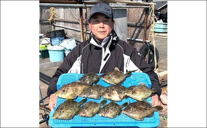 【船のエサ釣り釣果速報】カワハギ乗合便で良型揃いで本命が好ヒット中！（三重）