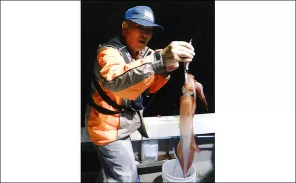 「夜焚きイカ釣りでパラソル交え37尾　潮緩んだタイミングに大型連発」の画像