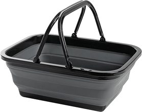 「釣りの面倒な片付けがグッと楽に！」折りたためる万能バケツ『パール金属 マルチバスケット』