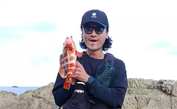 「沖磯でのロックフィッシュゲームで30cm級アカハタ【西伊豆】ブッコミでは定番のウツボも登場」の画像
