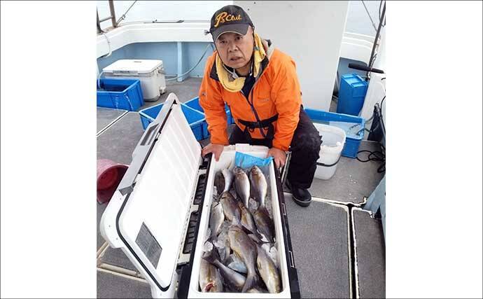 沖五目釣りでアマダイにアオナにチカメキントキと多彩魚が好反応【船のエサ釣り最新情報8選・福岡】