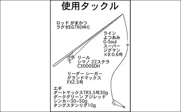 「志摩沖ティップラン釣行で1.8kg頭にキロ超えアオリイカが連発【三重】」の画像