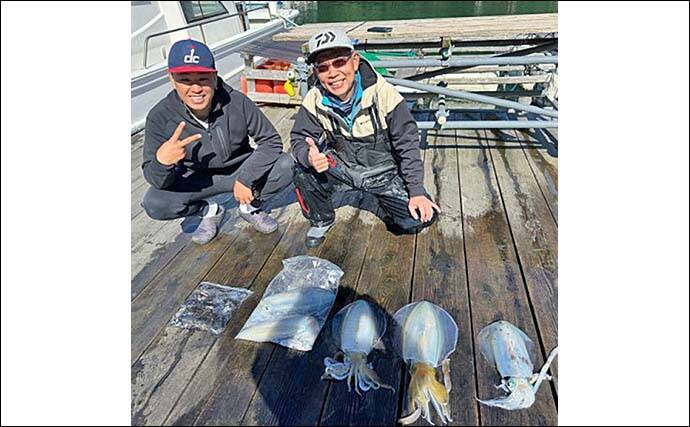 志摩沖ティップラン釣行で1.8kg頭にキロ超えアオリイカが連発【三重】