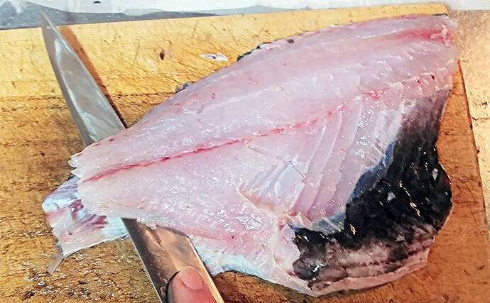 釣魚で作る「日本の朝ごはん」レシピ：大グロ（メジナ）の一夜干し　皮は剥いでから干そう