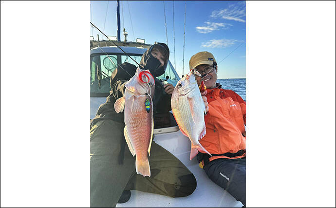 焼津沖シロアマダイで初心者含めて全員安打達成！【大丸】タイラバに好反応