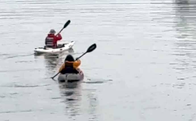 「カヤックフィッシング初体験に年齢は関係なし！」タイラバでオオモンハタを手中