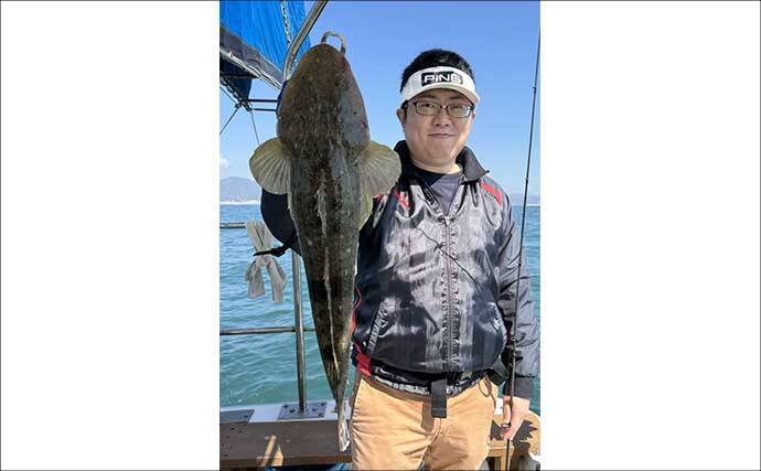 船マゴチ釣りで60cm筆頭に本命乱舞！エサよりルアーに好反応【第八新西丸・山口】