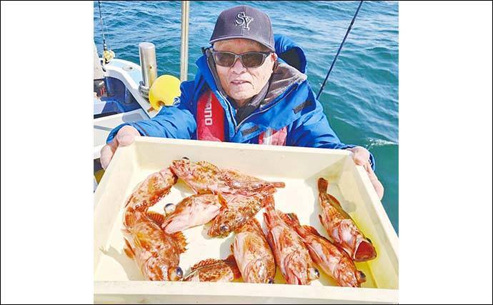 「春の風物詩！」ウタセ五目釣りでカサゴが連発【愛知・忠栄丸】