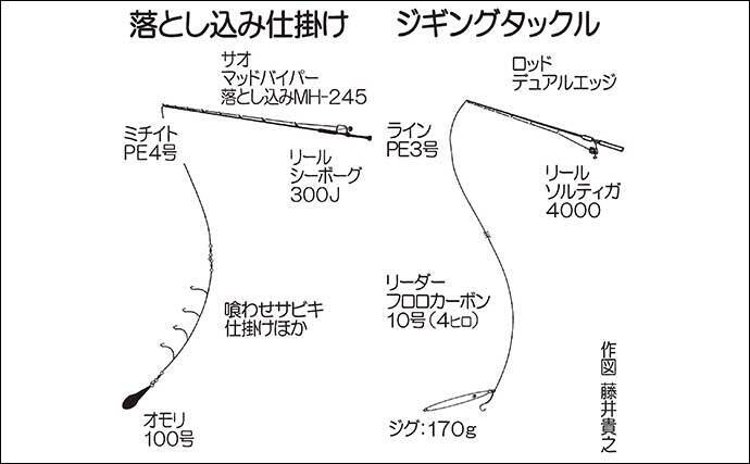 落とし込み釣りで良型青物にマダイ【山口】 釣れない時間のジギングでもヒット