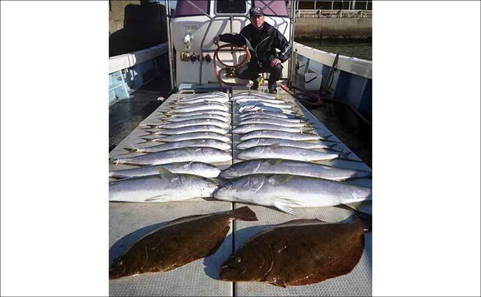 【沖釣り釣果速報】芦屋沖の落とし込み釣りで100cmヒラマサ浮上！船中青物57匹の爆発劇（福岡）