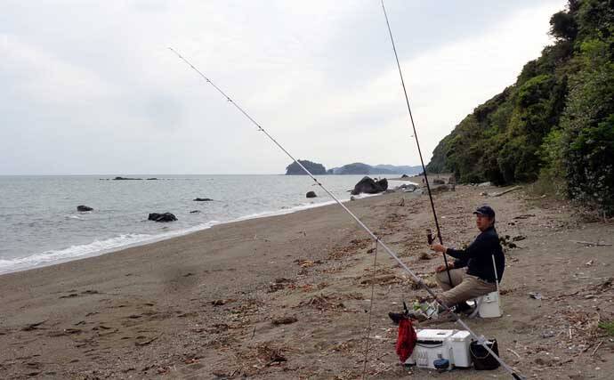 投げ釣り釣果レポート：神前海岸で17cm頭にキス11匹【三重】4色以内にヒット集中