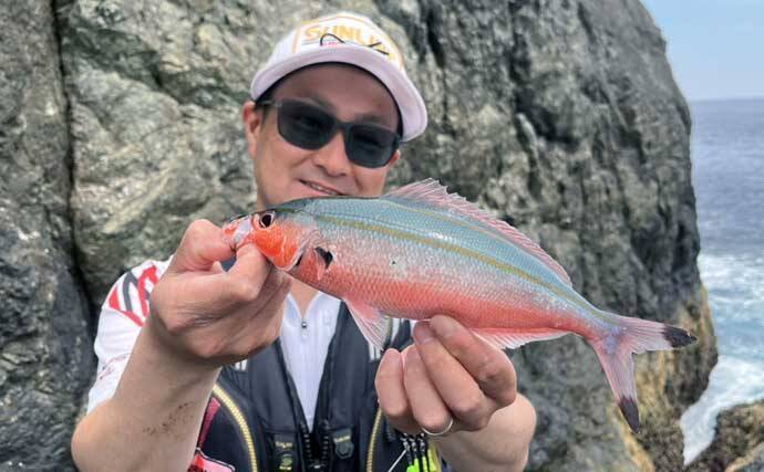 沖磯フカセ釣りでイサキ数釣り＆40cmクロ手中！【大分】ロックゲームではアカハタもヒット