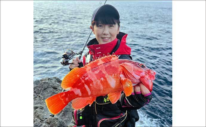沖磯フカセ釣りでイサキ数釣り＆40cmクロ手中！【大分】ロックゲームではアカハタもヒット