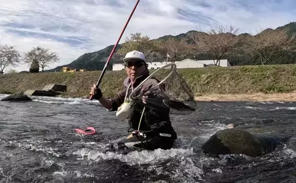 「長良川本流の渓流エサ釣りで20cm超えアマゴが連発！【岐阜】40cm級ニジマスもヒット」の画像
