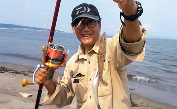 三浦海岸での投げ釣りで17cm頭にシロギス21尾！【神奈川】2～4色付近でヒット