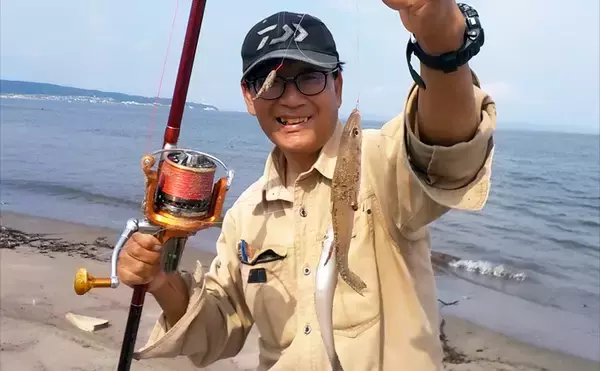 三浦海岸での投げ釣りで17cm頭にシロギス21尾！【神奈川】2～4色付近でヒット