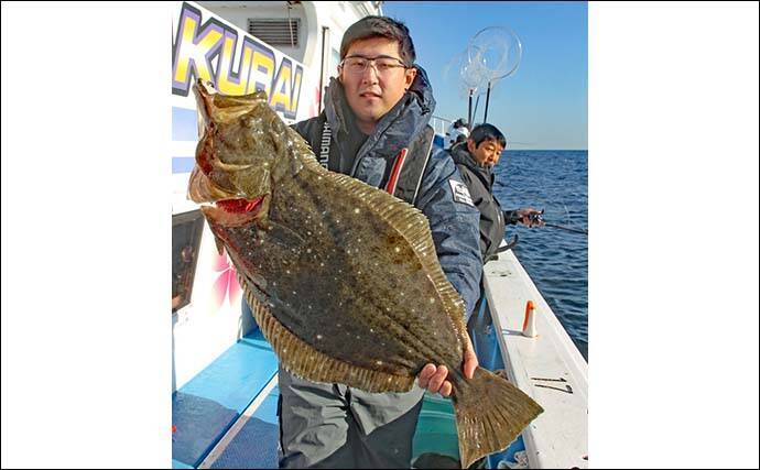 広域解禁した茨城沖の船ヒラメ釣りで5kg筆頭に本命続々登場【桜井丸】