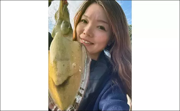 「エギングでモンゴウイカ2杯を手中【熊本】爆風のなか新地開拓が奏功」の画像