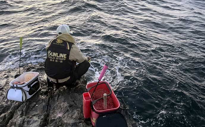 「脂ノリノリ！」磯フカセ釣りで40cm超え大型イサキ浮上【ふかしま丸・大分】クロも連発