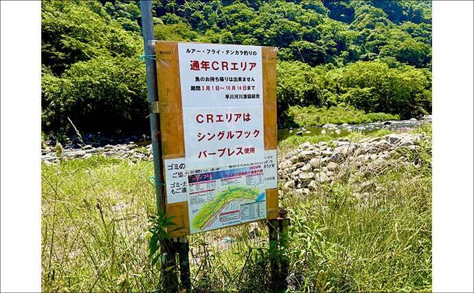 箱根早川は渓流釣り初心者のステップアップに最適　50cm級トラウトとの駆け引きも満喫