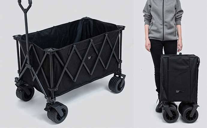 女性や子供でも楽々引っ張れるキャリーカートが新登場　子供連れ堤防釣行で大活躍