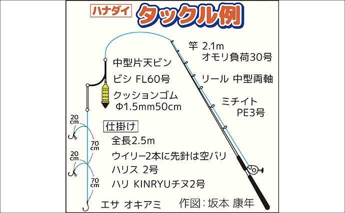 「トップ規定数50尾到達！」片貝沖のハナダイ釣りで良型主体に入れ食いタイム満喫【千葉】