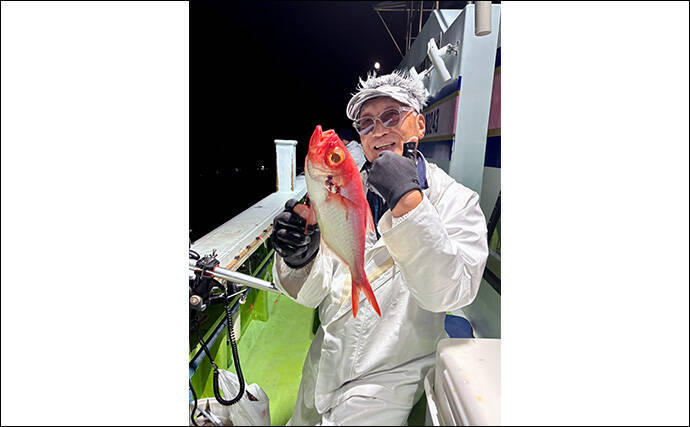 「フラッシャーサビキで赤いダイヤを狙う！」半夜キンメダイ釣りで2ケタ釣果達成【恵津丸】