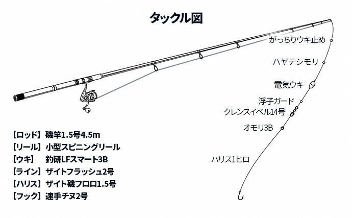 夜の堤防釣りでヒラ・サッパ・セイゴを手中【松合新港・熊本】サビキと電気ウキ仕掛けで攻略