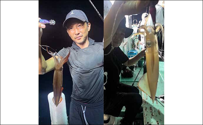 【夜焚きイカ釣果速報】初挑戦の親子釣行で良型イカ手中に笑顔！（福岡）