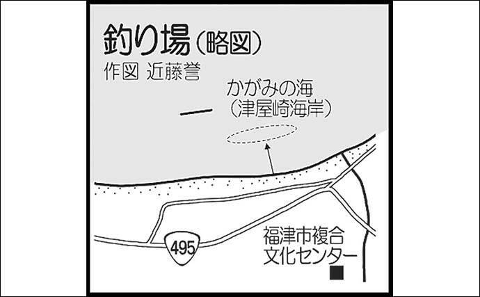津屋崎海岸の投げ釣りでシロギス50尾手中【福岡】最大20cm級が遠投で連発