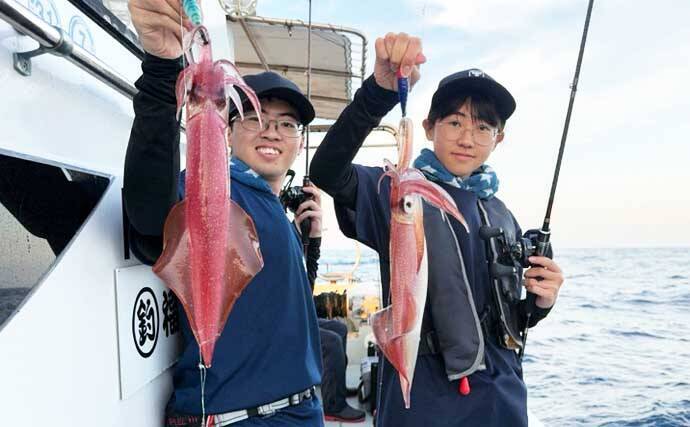 イカメタルでも良型ヤリイカ130杯！夜焚きイカ好調キープ【船釣り釣果最新情報13選・玄界灘】