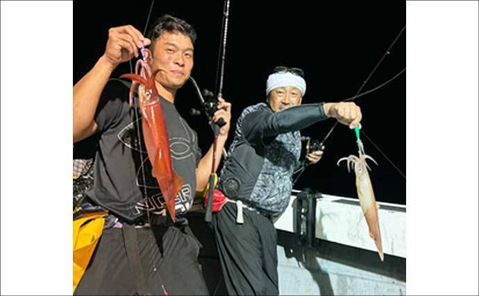 イカメタルでも良型ヤリイカ130杯！夜焚きイカ好調キープ【船釣り釣果最新情報13選・玄界灘】