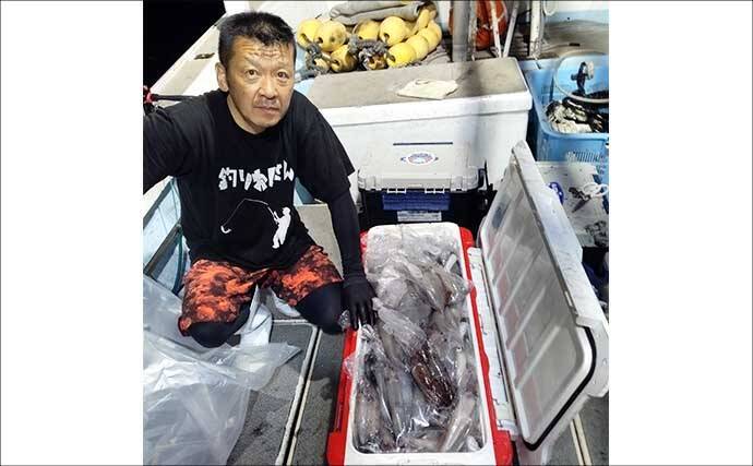 イカメタルでも良型ヤリイカ130杯！夜焚きイカ好調キープ【船釣り釣果最新情報13選・玄界灘】