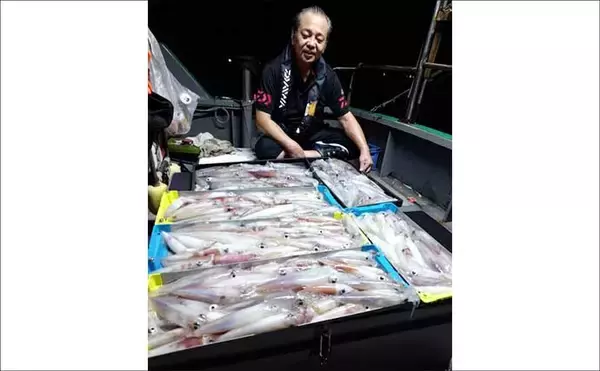 「イカメタルでも良型ヤリイカ130杯！夜焚きイカ好調キープ【船釣り釣果最新情報13選・玄界灘】」の画像
