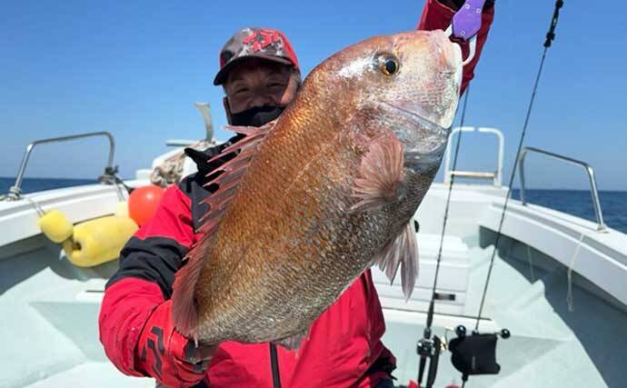 玄界灘で良型マダイが続々ヒット中！【タイラバ釣果速報6選・福岡】