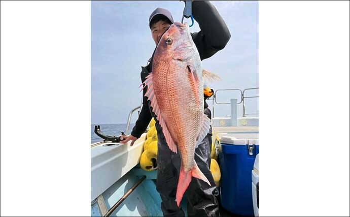 玄界灘で良型マダイが続々ヒット中！【タイラバ釣果速報6選・福岡】