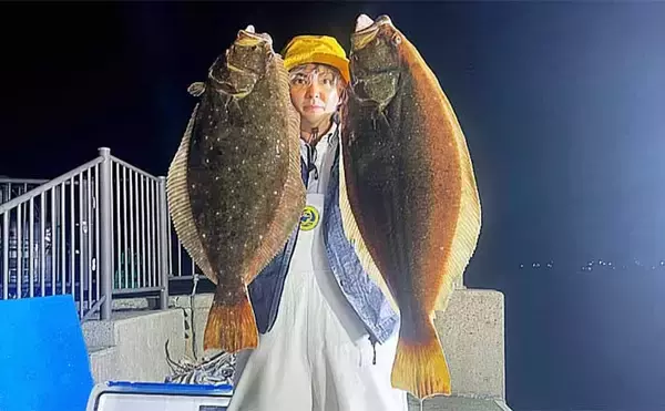 船での泳がせヒラメ釣りで3.7kg頭に良型2枚手中【新潟・海龍丸】大判は無念のバラシ