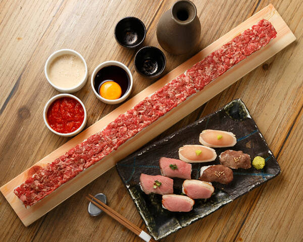 50cm超ロングユッケ寿司が凄い 格安 肉寿司食べ飲み放題 に付属 19年3月19日 エキサイトニュース