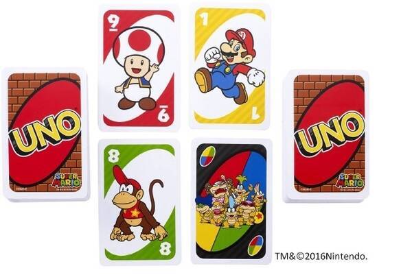 マリオたちが描かれた限定版uno ウノ スーパーマリオ 発売決定 ドロー4を跳ね返す 無敵 スターカードを追加 16年6月28日 エキサイトニュース