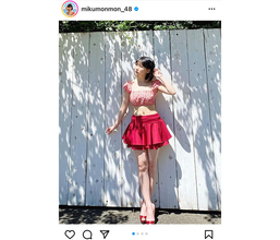 HKT48・田中美久、赤水着で魅せる美くびれ＆脚線美に歓喜の声ぞくぞく！