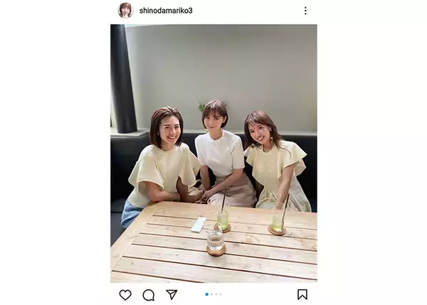 「篠田麻里子、くみっきー・野上ゆう子と3ショット公開！「皆さんキレイでうっとりします」「素敵な3人ですね」」の画像