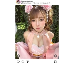 つなまよ！、ピンクのバラ乗せSHOTが可愛さを際立たせる！舞い降りた天女コスプレにファン歓喜！