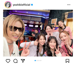 YOSHIKI、収録中にKARAと2ショット！ファンからは歓喜の声も